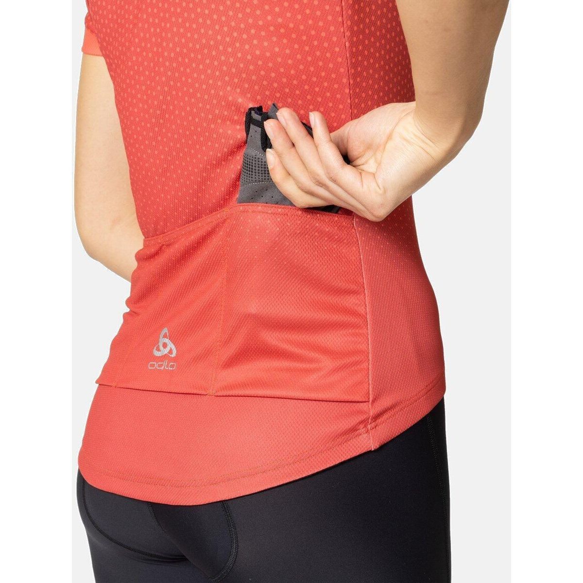 Odlo Radtrikot T-shirt s/u Collar Short Sleeve Full Zip Essentia