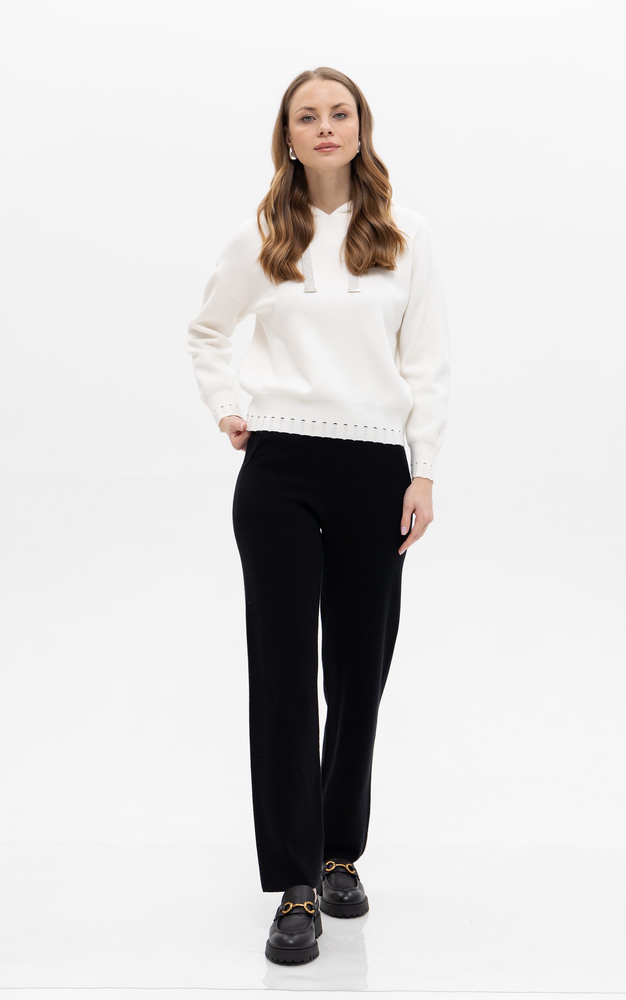 Passioni Kapuzenpullover aus Strick