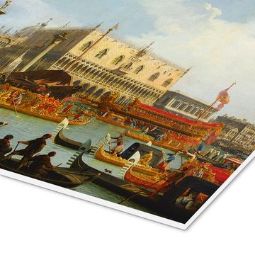 Posterlounge Forex-Bild Antonio Canaletto, Rückkehr des Bucentaurus zur Anlegestelle am Palazzo Ducale, Malerei