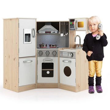 KOMFOTTEU Spielküche Kinderküche, Lichter und Geräusche, für Kinder ab 3