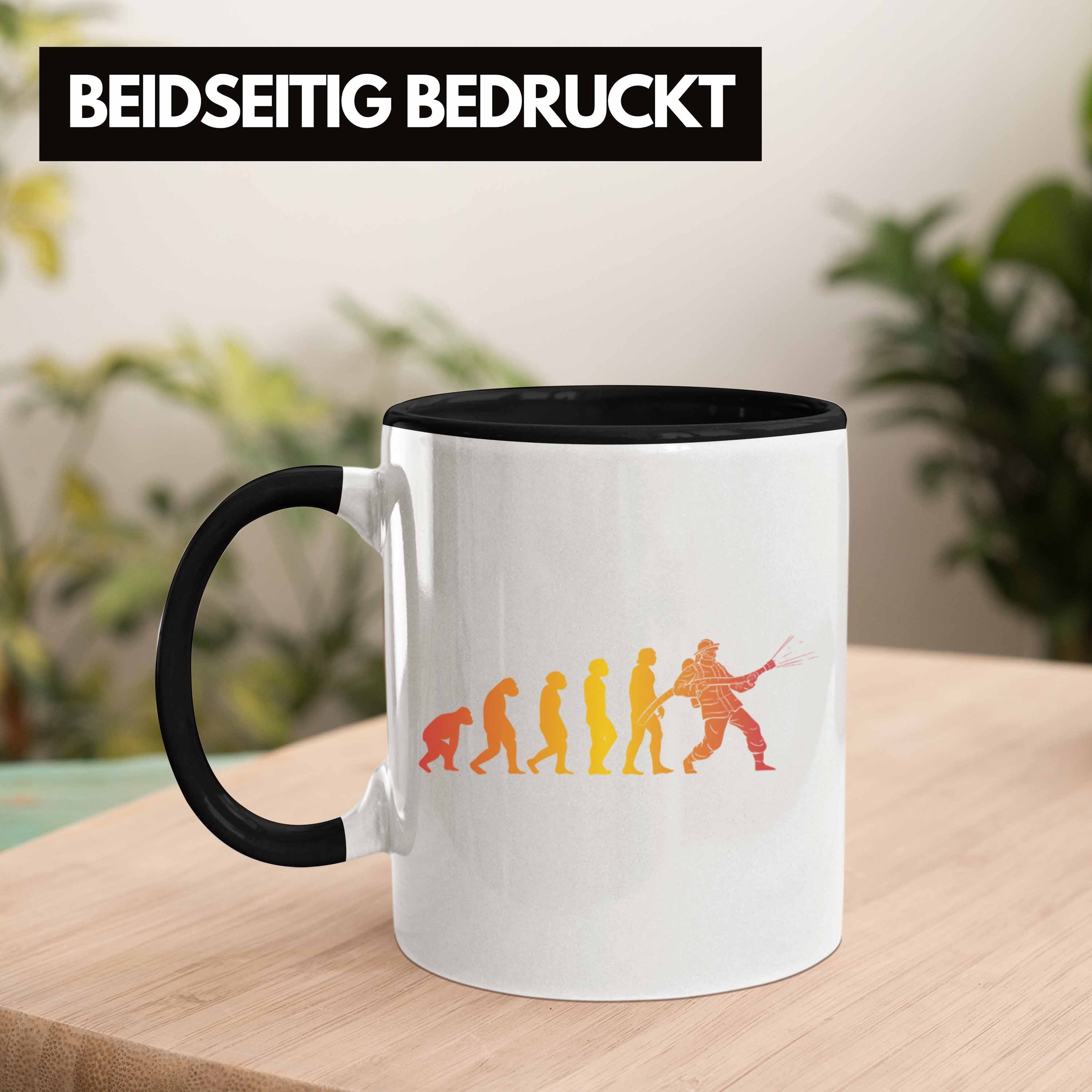 Trendation Grafik Trendation Feuerwehr - Tasse Tasse Revolution Feuerwehrmann Geschenk Schwarz