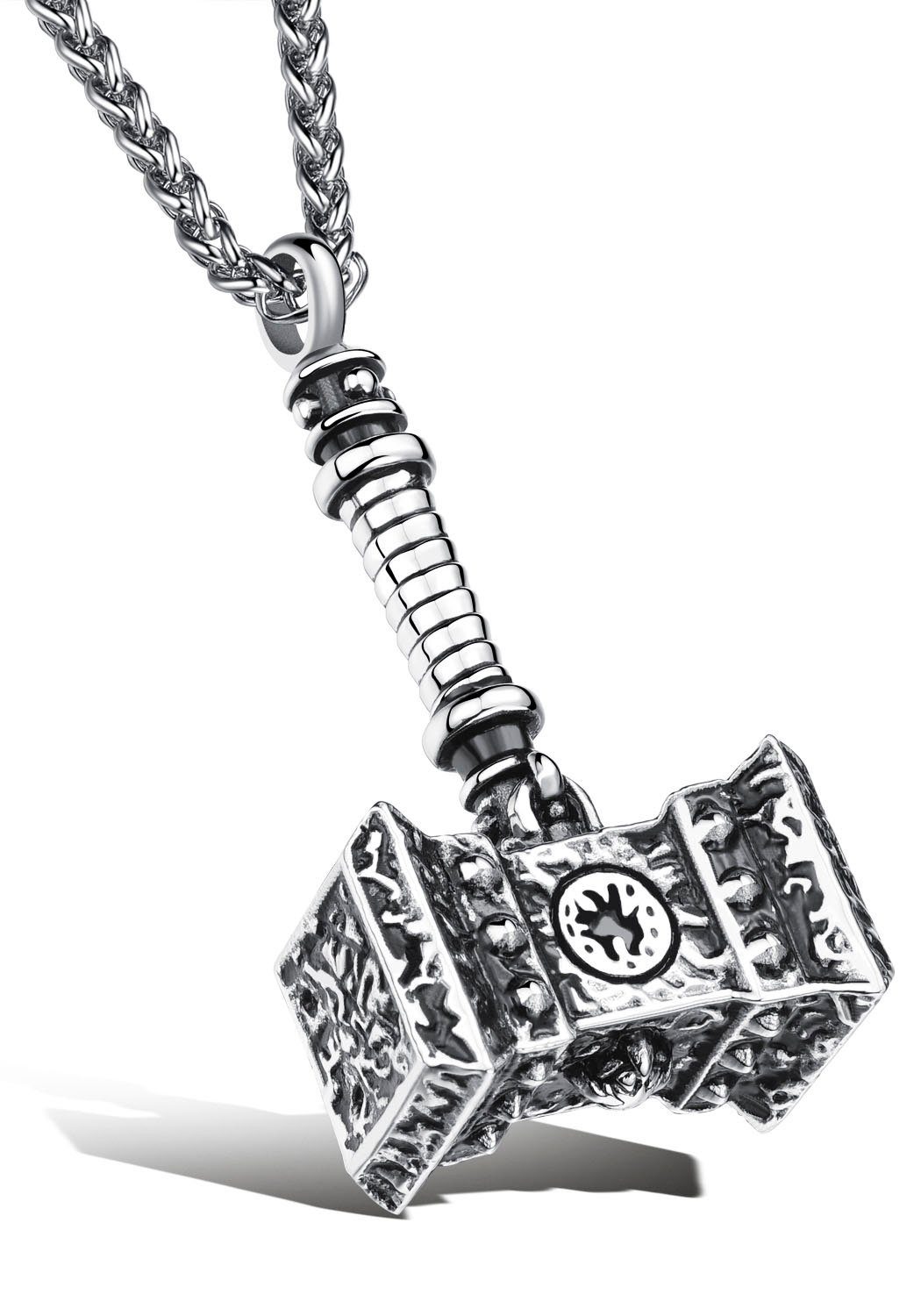 Firetti Kette mit Anhänger Schmuck Geschenk, Thor Hammer