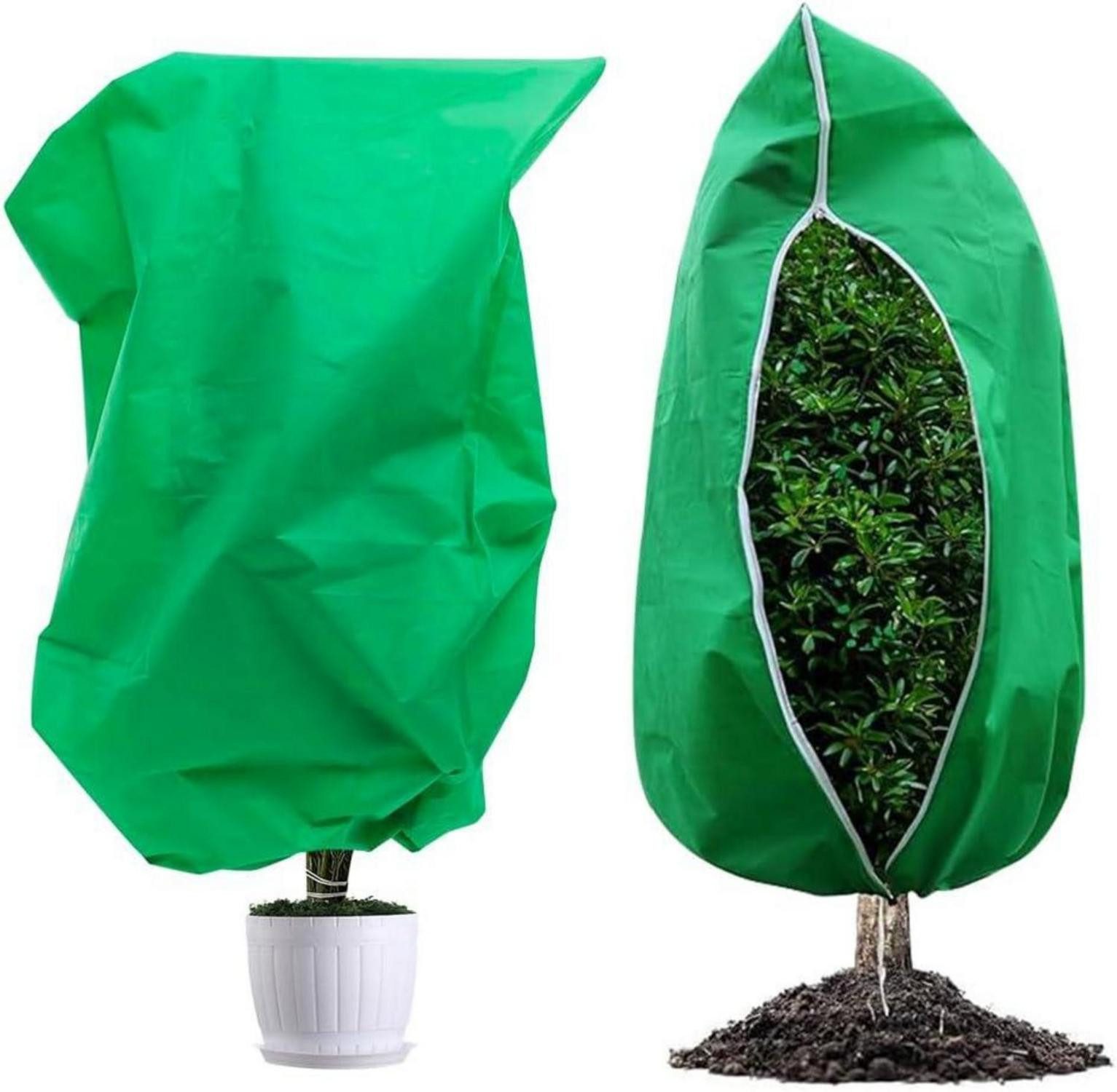Abdeckhaube Winterschutz Pflanzen 2 Stück 80x120cm mit Zugband Reißverschluss