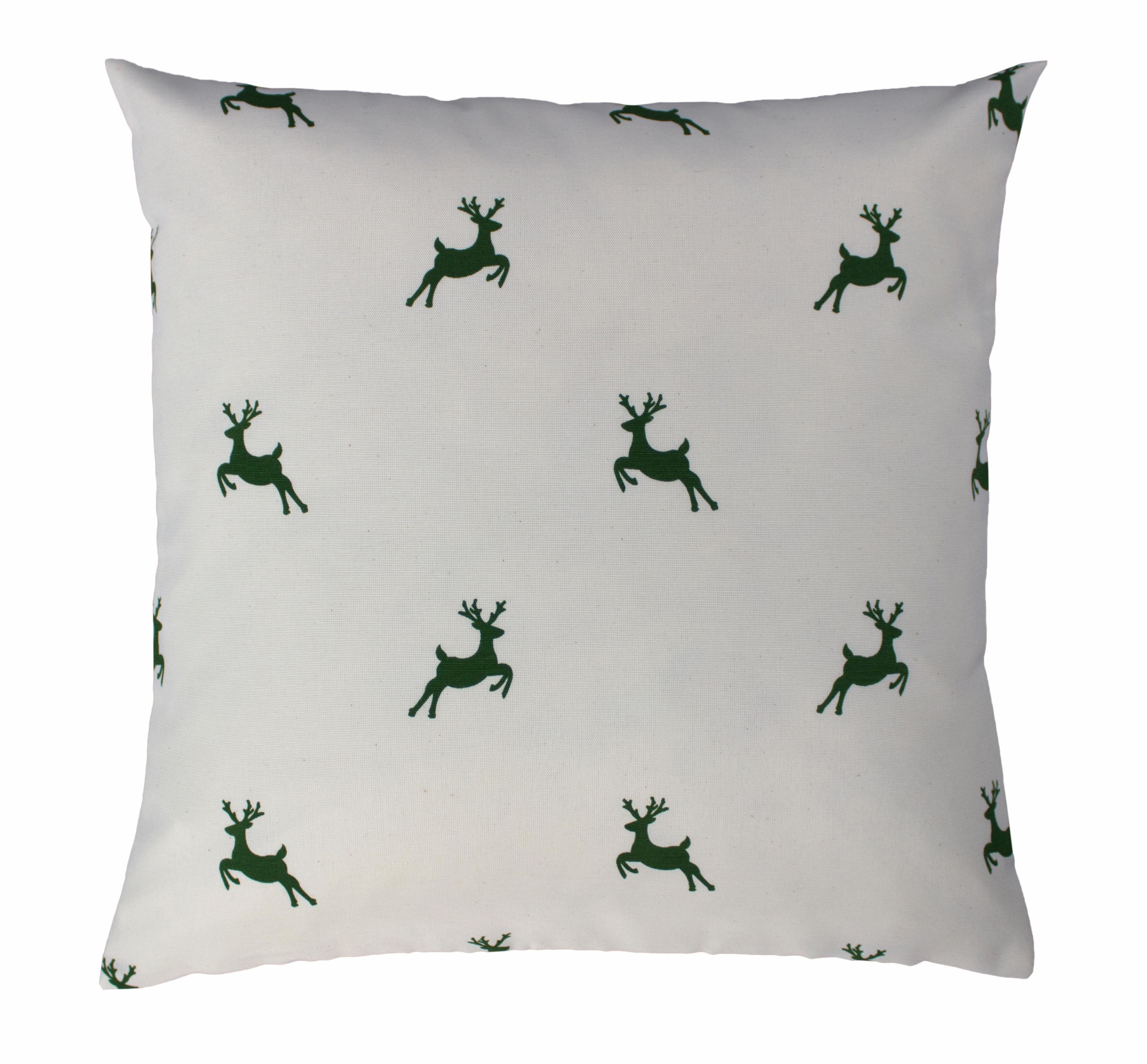 VHG Dekokissen Hans Hirsch, Reißverschluss, Kissenhülle ohne Füllung, 1 Stück, bedruckt