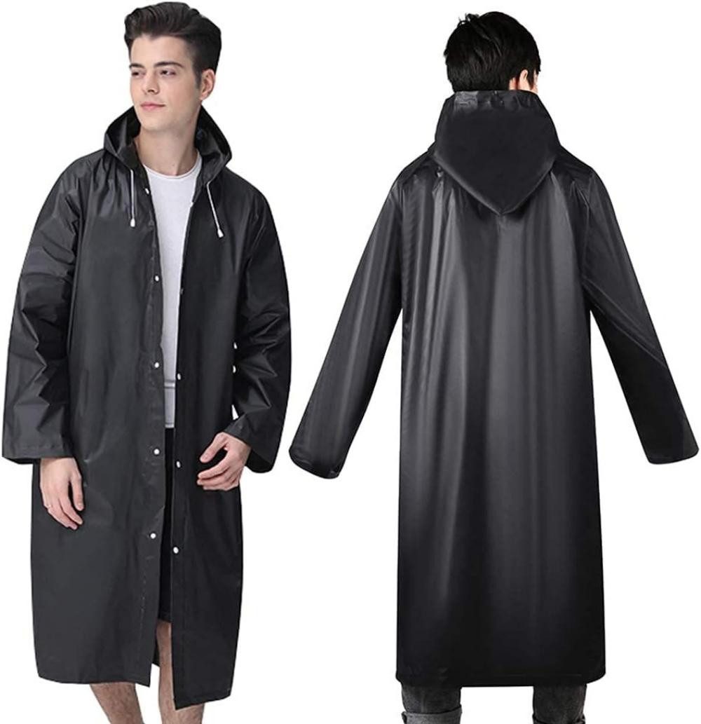 MOPUEA Regenponcho Regenponcho 2er Set EVA wasserdicht leicht tragbar für Herren Damen (Regenponcho Set, 2er Set Regenponcho EVA wasserdicht Einheitsgröße) Wasserdicht leicht faltbar wiederverwendbar Kapuze Druckknopf