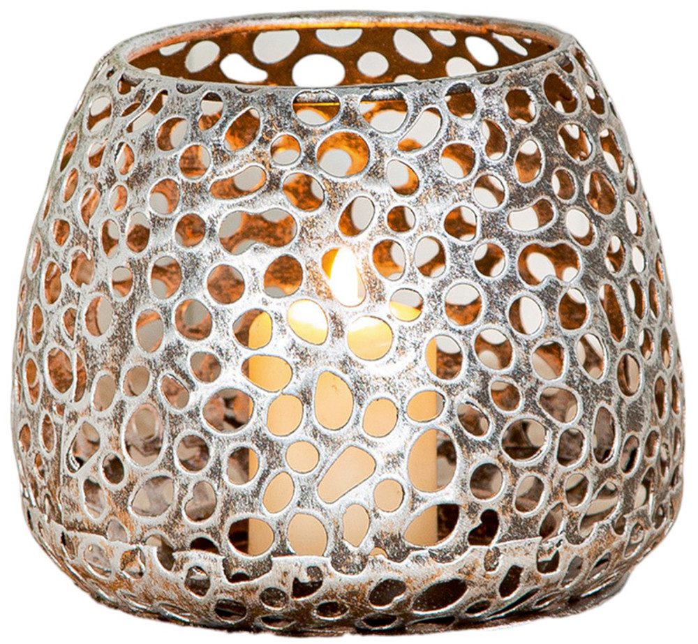 Casablanca by Gilde Windlicht Windlicht Chico antik-silber (1 St) günstig online kaufen
