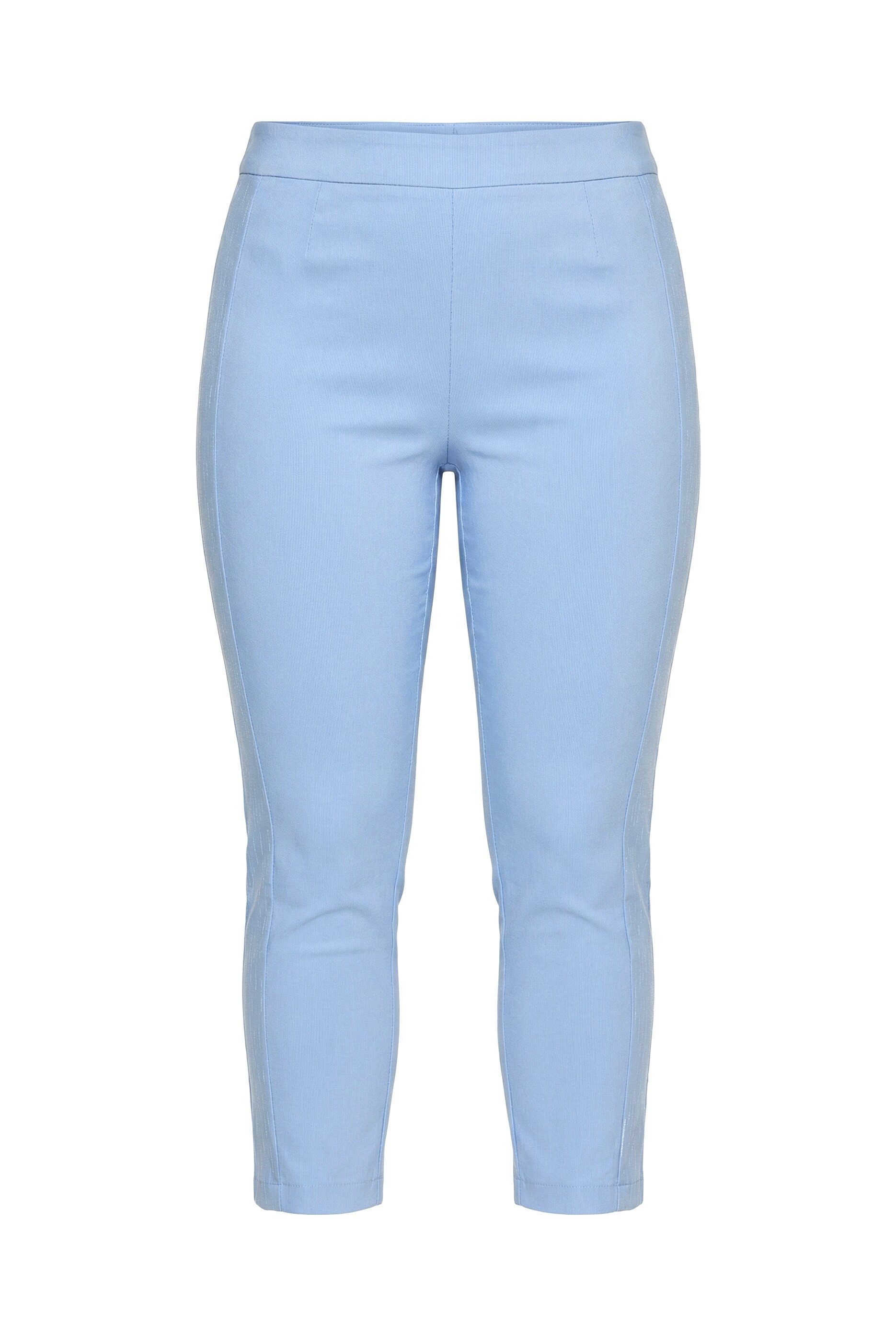 Schlupfhose Bengalin-Hose elastischer Slim Fit Metallic-Druck