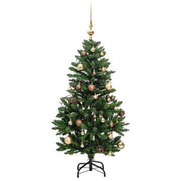 vidaXL LED Baum Künstlicher Weihnachtsbaum Klappbar 150 LEDs & Kugeln 120 cm