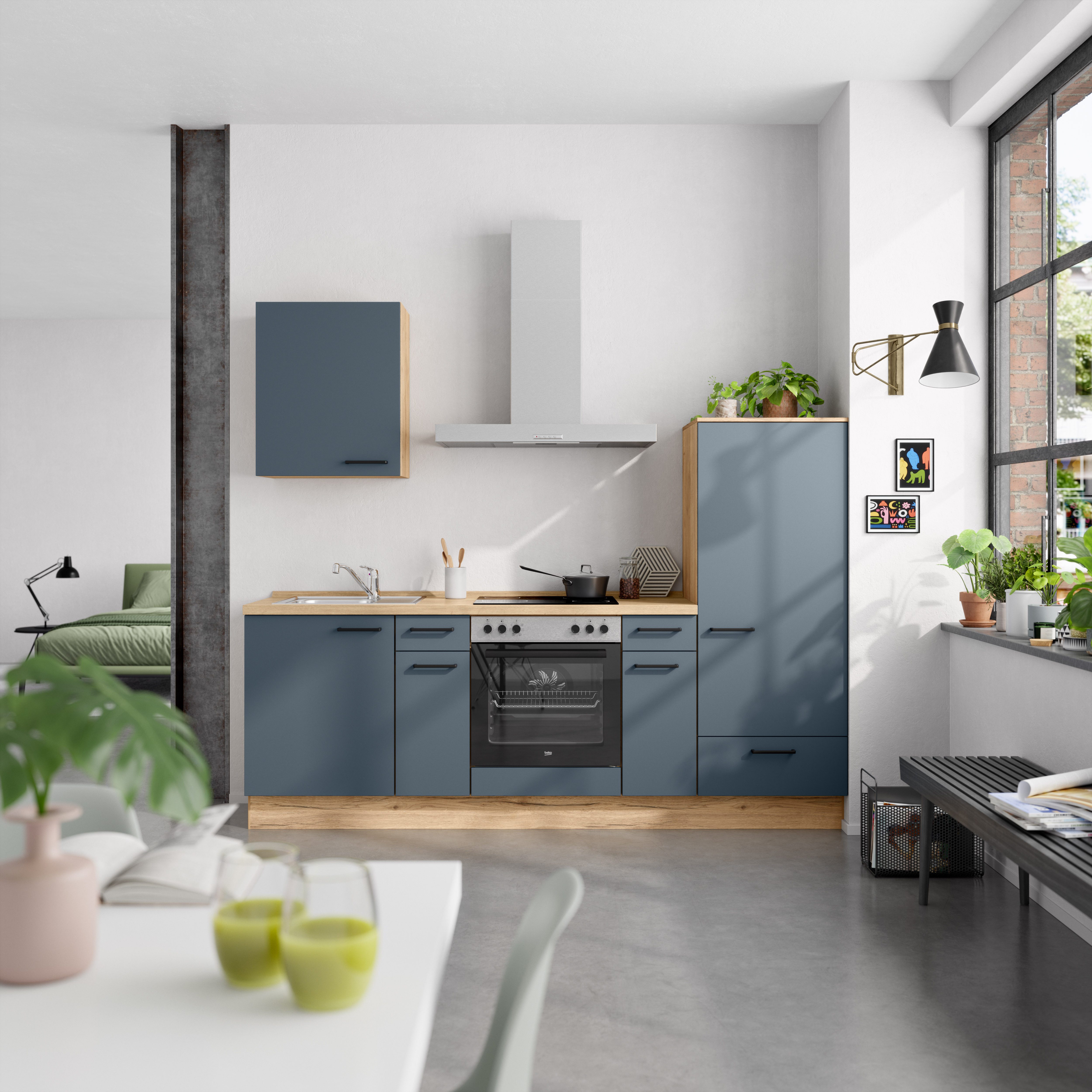 nobilia® Küchenzeile "Easytouch I", NEU: individuell anpassbar mit gratis Profi-Beratung, vormontiert, Breite 240 cm, Ausrichtung wählbar, wahlw. mit E-Geräten