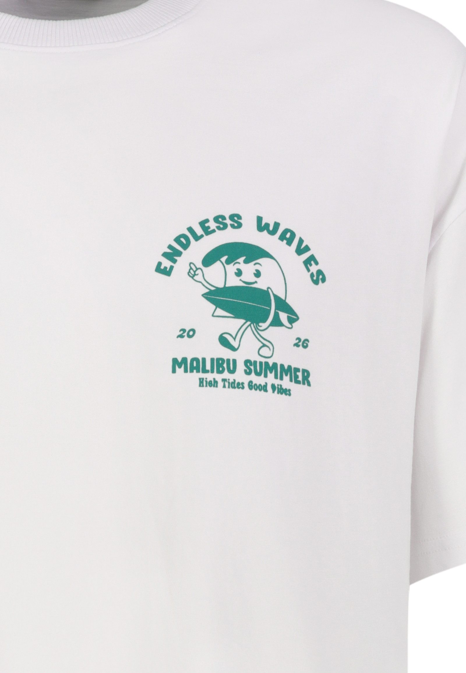 SUBLEVEL T-Shirt Herren T-Shirt Relaxed Fit mit Surfer-Prints Baumwollshirt, verschiedene Drucke auf Vorder- und Rückseite