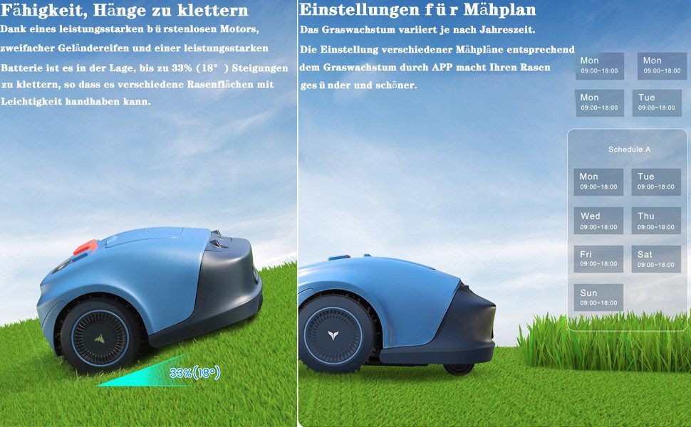 HOOKII Rasenmähroboter Smarter Rasenmä...