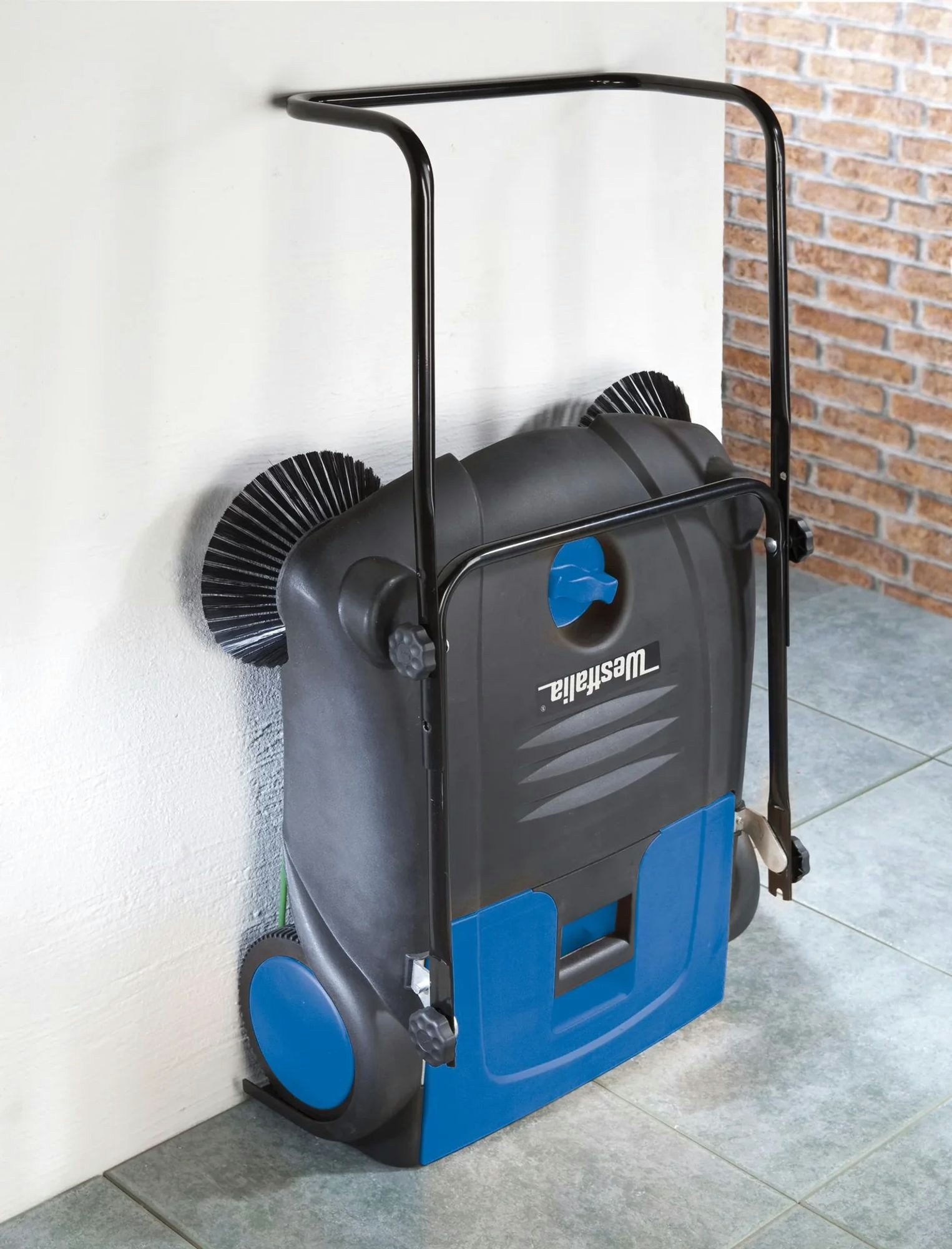 Westfalia Werkzeug Kehrmaschine Kehrmaschine, 70 cm Arbeitsbreite, 14 Liter Schmutzbehälter