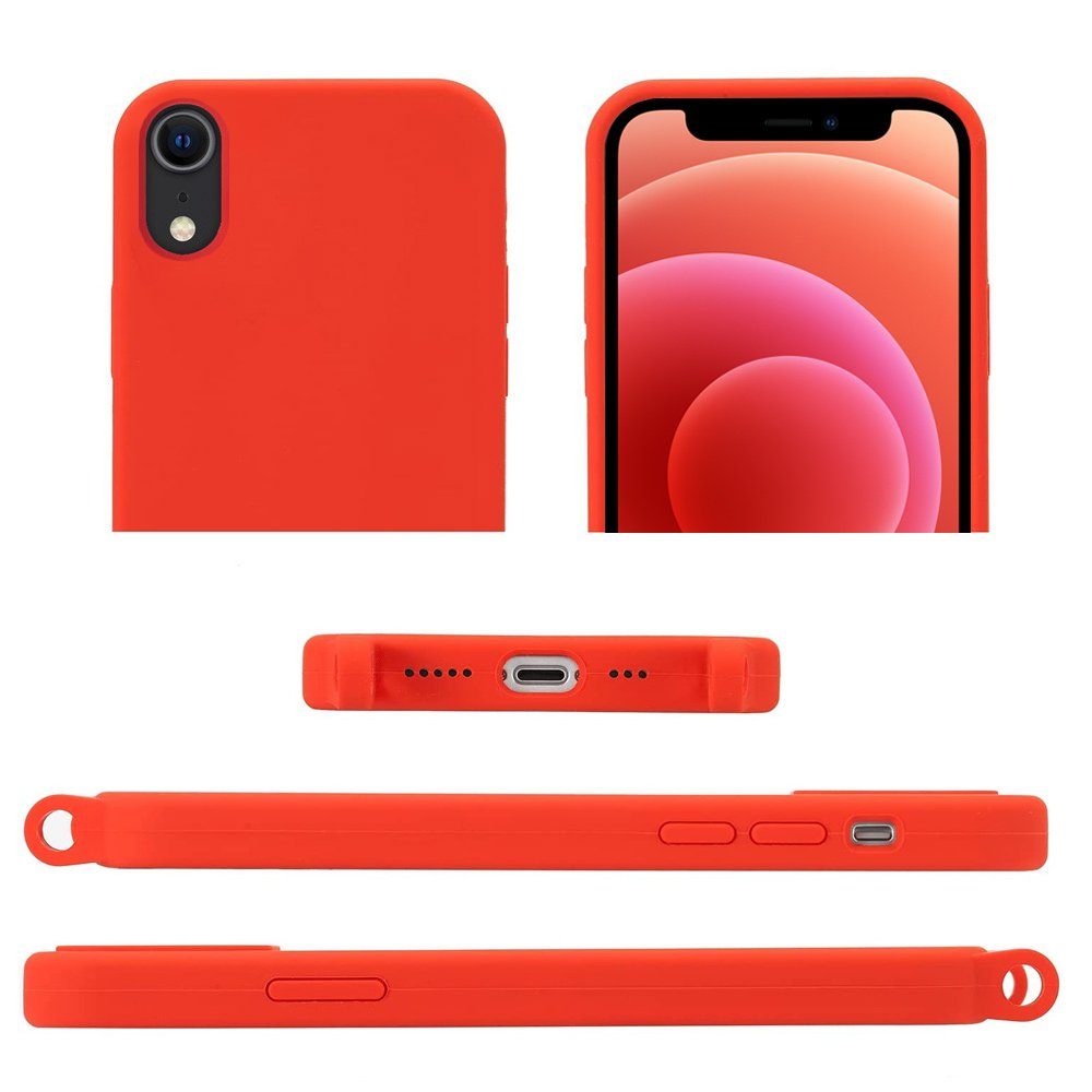 FITSU Handyhülle Handykette für Apple iPhone Hülle mit Band Handyband Case zum Umhängen, Hülle für iPhone 12 Pro, 12, 12 Mini, SE 2022, 11, XS, XR, X, 8, 7, 6