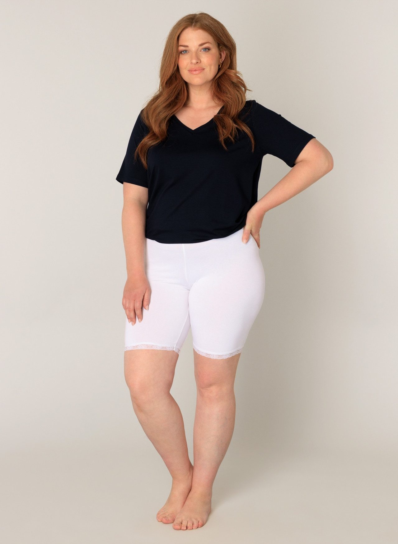 Base Level Curvy Radlerhose Ava mit Spitzenkante