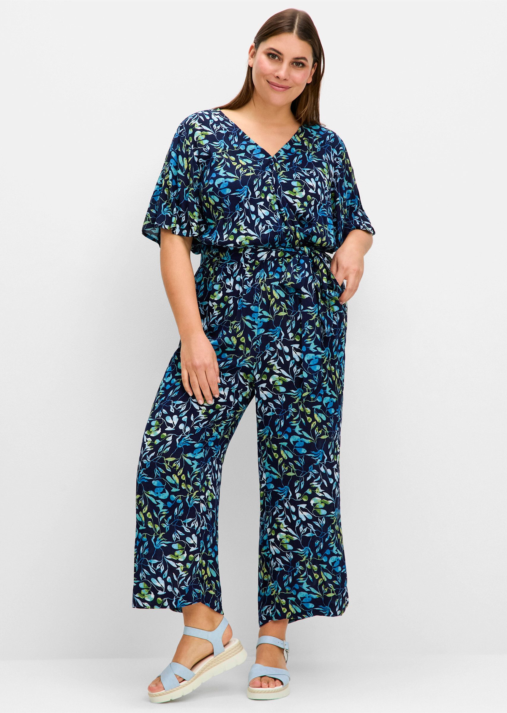 Sheego Jumpsuit Overall Innenbeinlänge ca.71 cm günstig online kaufen
