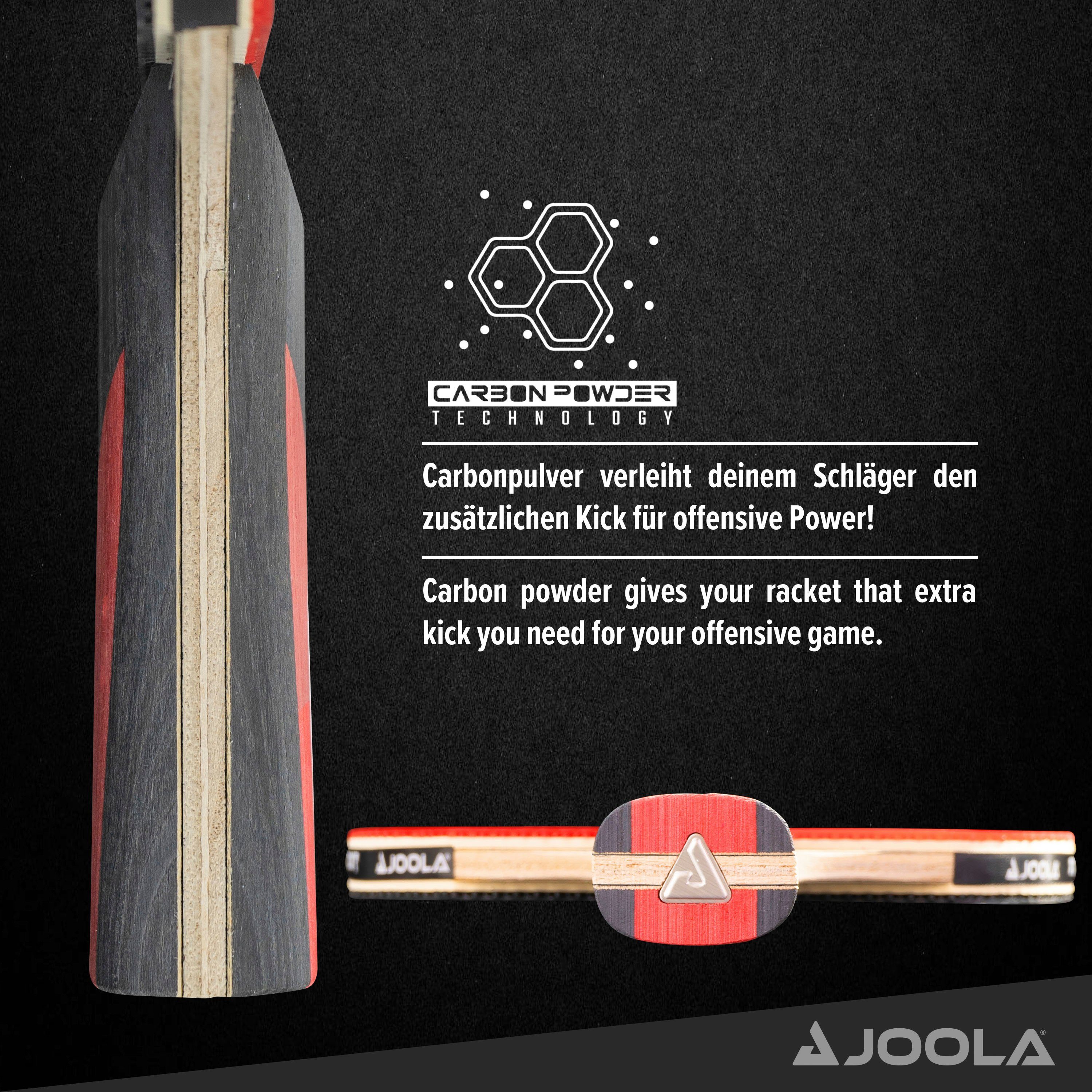 Joola mit Carbon Schlägerhülle) Speed (Set, Bällen, TT-BAT mit Tischtennisschläger