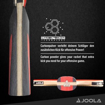 Joola Tischtennisschläger TT-BAT Carbon Speed (Set, mit Schlägerhülle, mit Bällen)