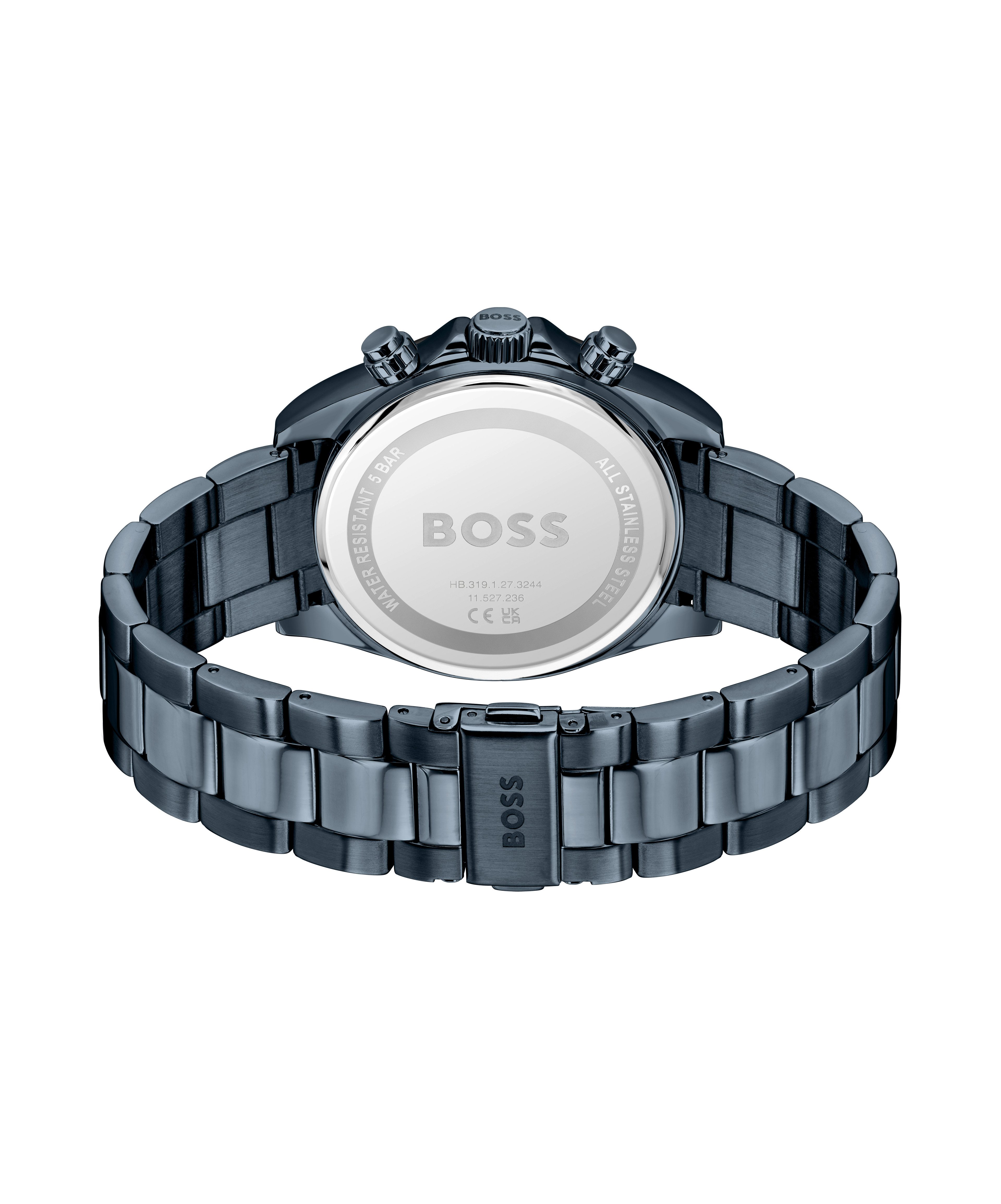 BOSS Chronograph HERO 2.0 1514270, Quarzuhr, Armbanduhr, Herrenuhr, Edelstahlarmband, analog, Tag