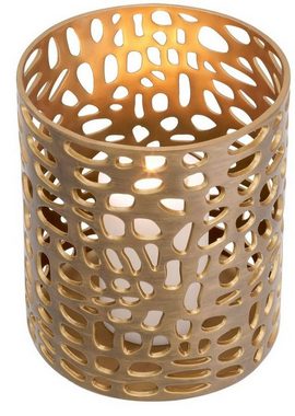 Casa Padrino Windlicht Designer Windlicht / Kerzenleuchter Messing Finish 23 x H. 42 cm - Luxus Windlicht