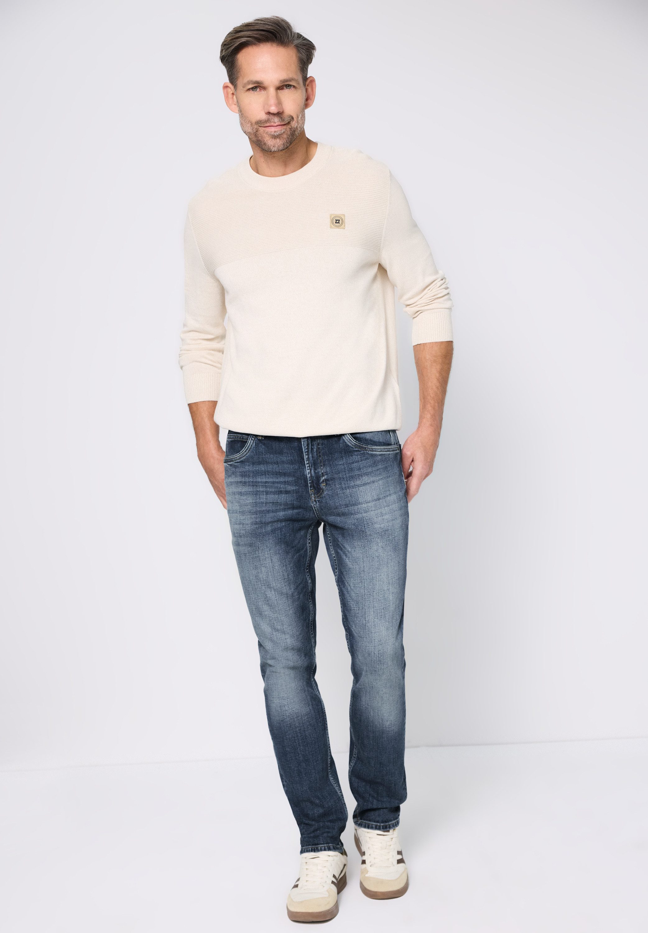 STREET ONE MEN Regular-fit-Jeans aus Baumwolle mit Stretchanteil