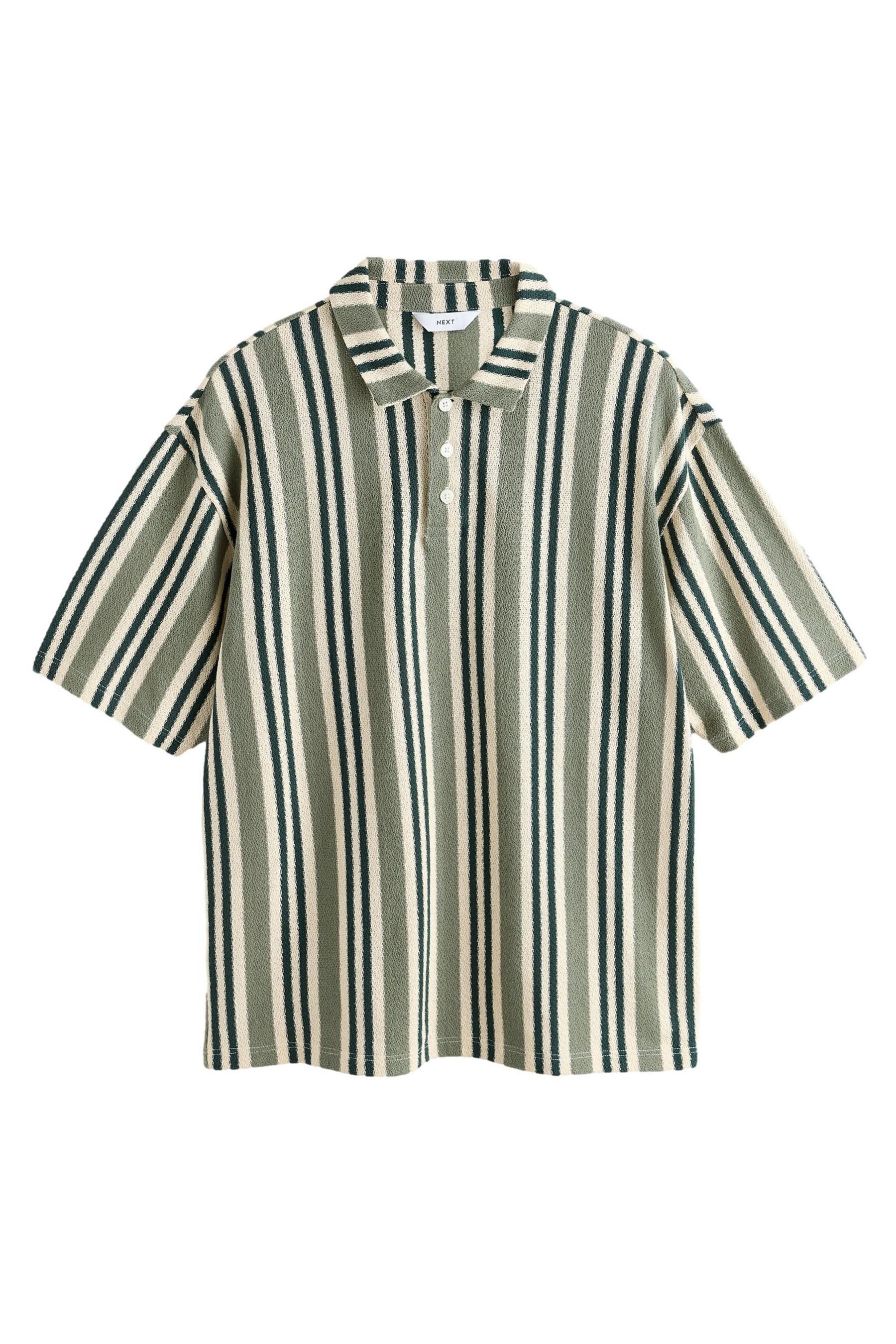 Next Poloshirt Poloshirt mit 1/4-RV und vertikalen Streifen (1-tlg)
