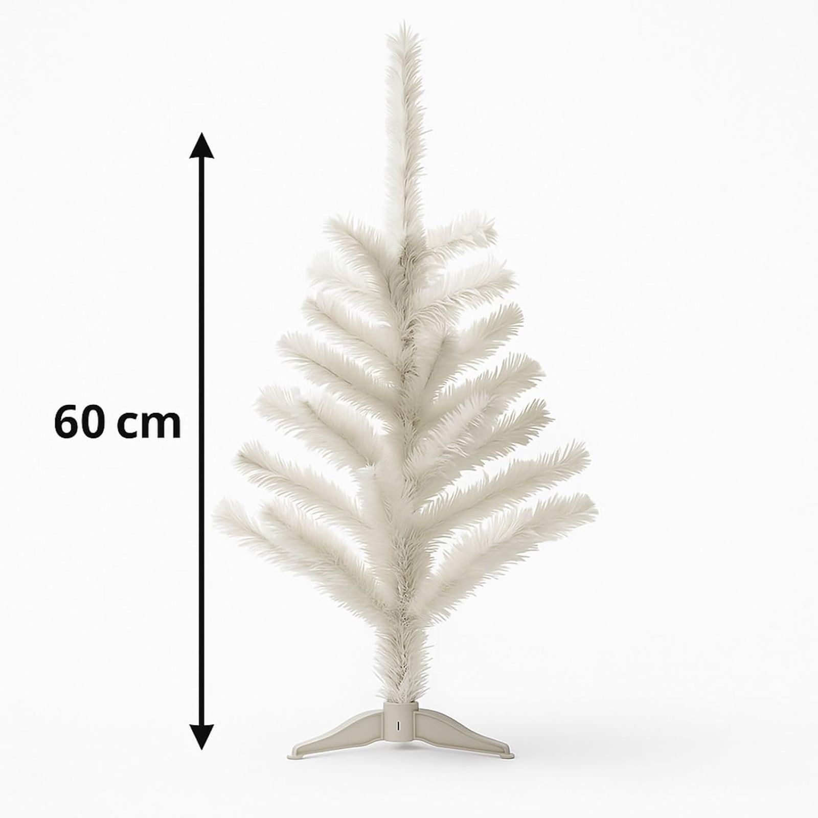 BURI Künstlicher Weihnachtsbaum 36x Künstlicher Weihnachtsbaum Deko Tannenbaum weiß 60cm