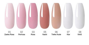 Scheiffy Nagellack-Set 15ml 7 Farben Nagelverlängerung Set 16 Stück, Nagelverlängerung, Nagelwerkzeuge, Nagellampe, Style 1