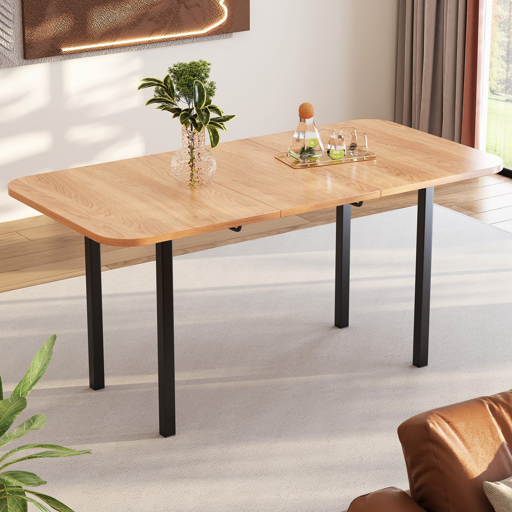 HAUSS SPOLE Esstisch 120-160x80cm ausziehbare Esstisch günstig online kaufen