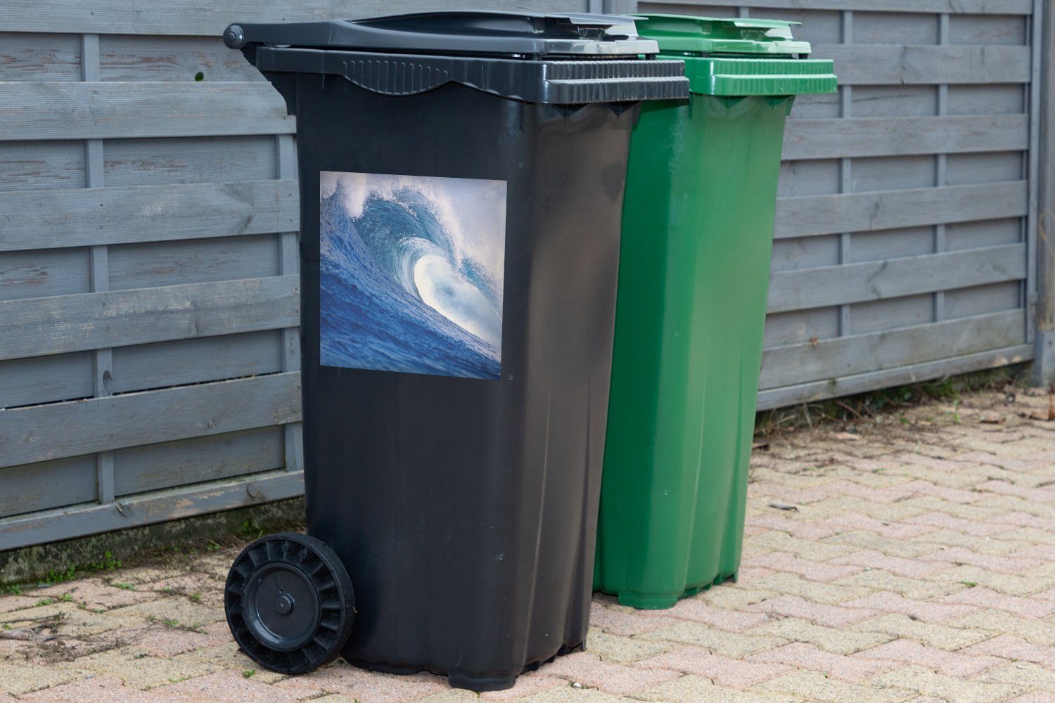 Meer Ozean Abfalbehälter Mülleimer-aufkleber, Container, Golf St), - - Mülltonne, (1 Sticker, Wandsticker MuchoWow
