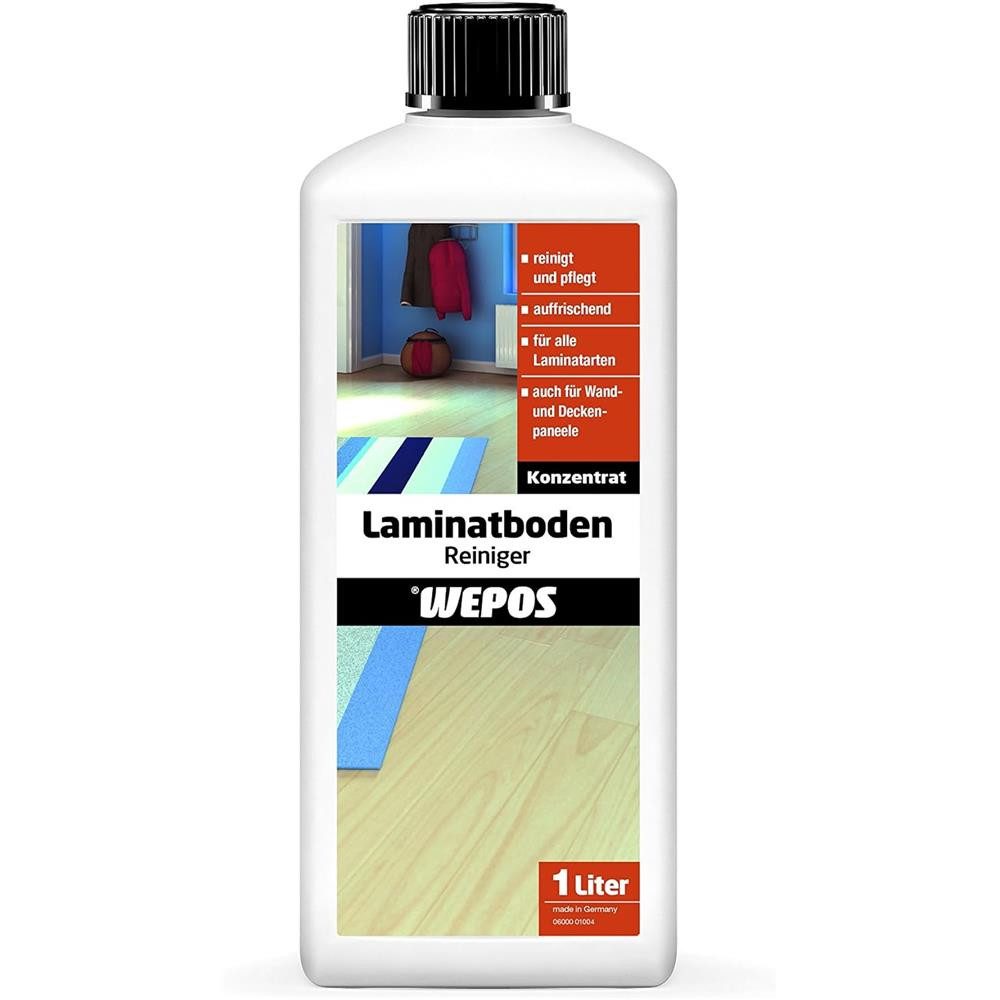 WEPOS CHEMIE GMBH Laminat-Reiniger 1L Fußbodenreiniger Laminatbodenreiniger Laminatreiniger (Schonend zur Oberfläche)