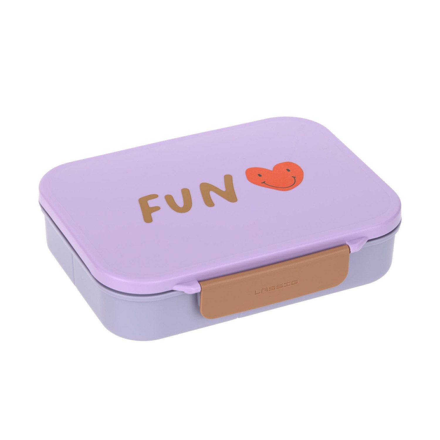 LÄSSIG Lässig Brotdose Kinder - Bento Lunchbox Little Gang Heart, lilac