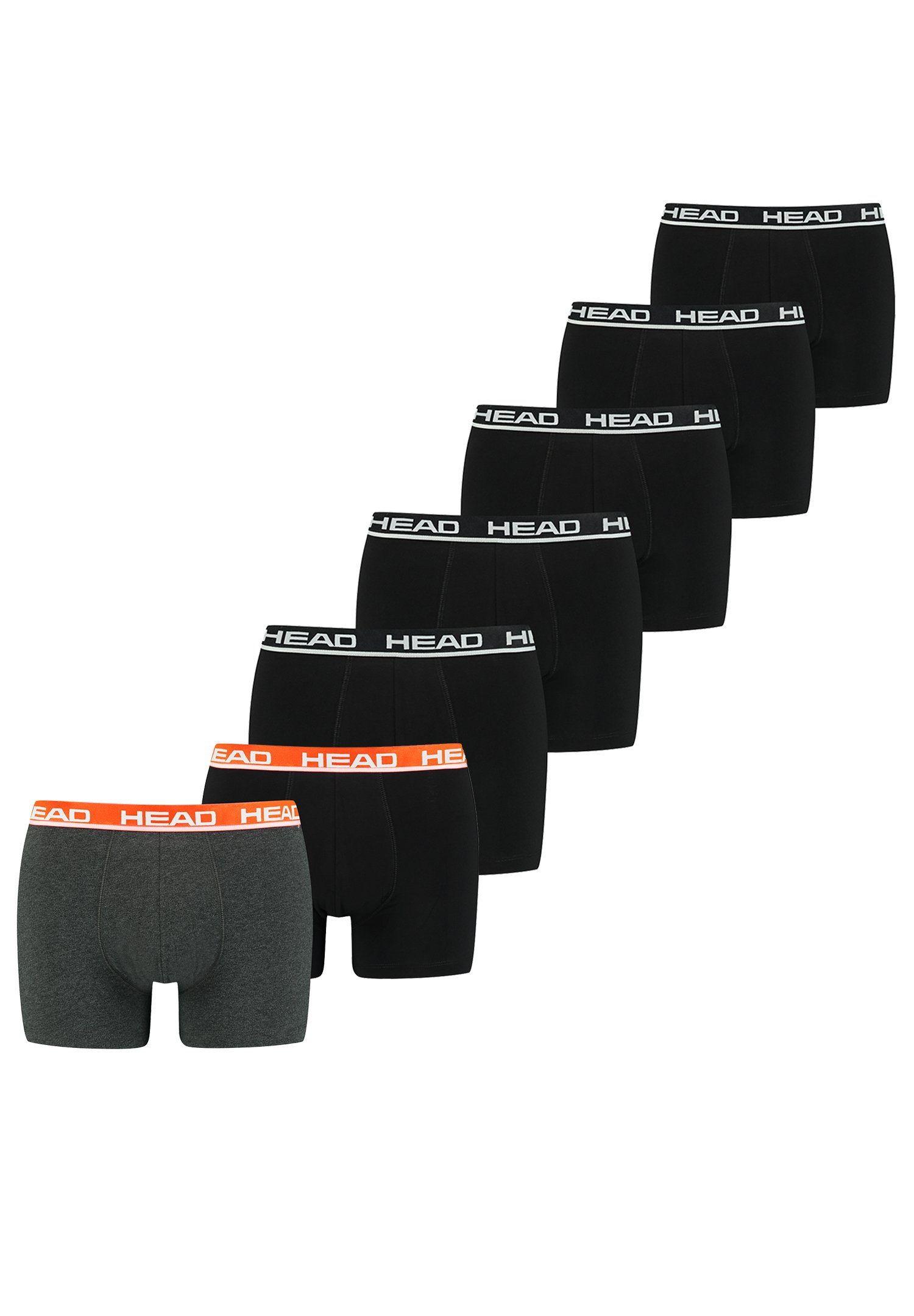 Head Boxershorts 7 er Pack Boxer (Set, 7-St., 7er-Pack) Black / Grey Melange
