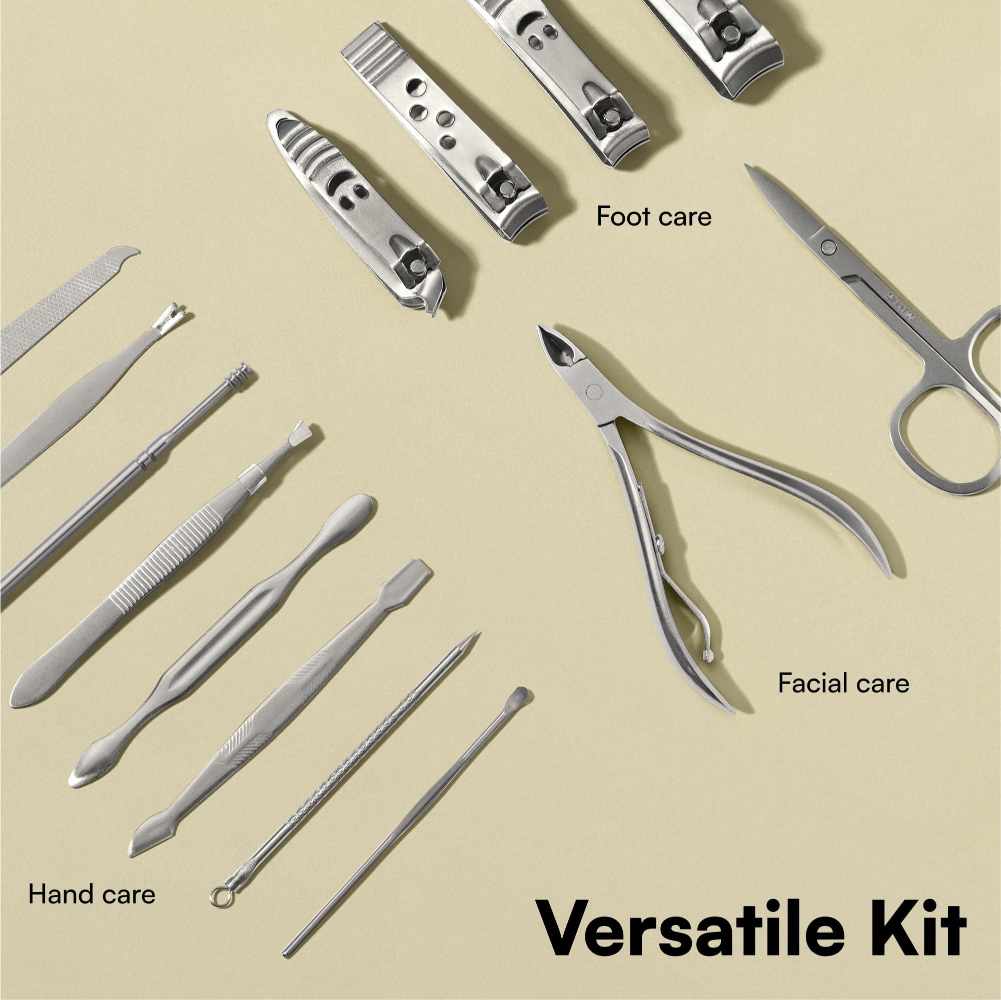 H&S Maniküre-Etui Beiges Nagelmaniküre-Set H&S