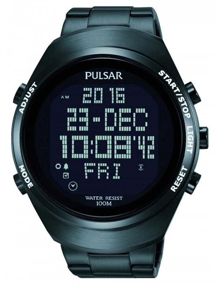 Pulsar Quarzuhr Pulsar PQ2057X1 Herren Digital-Chrono 46mm 10ATM
