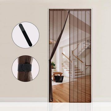 Sekey Insektenschutz-Tür Magnet Fliegengitter Türvorhang ohne Bohren Braun