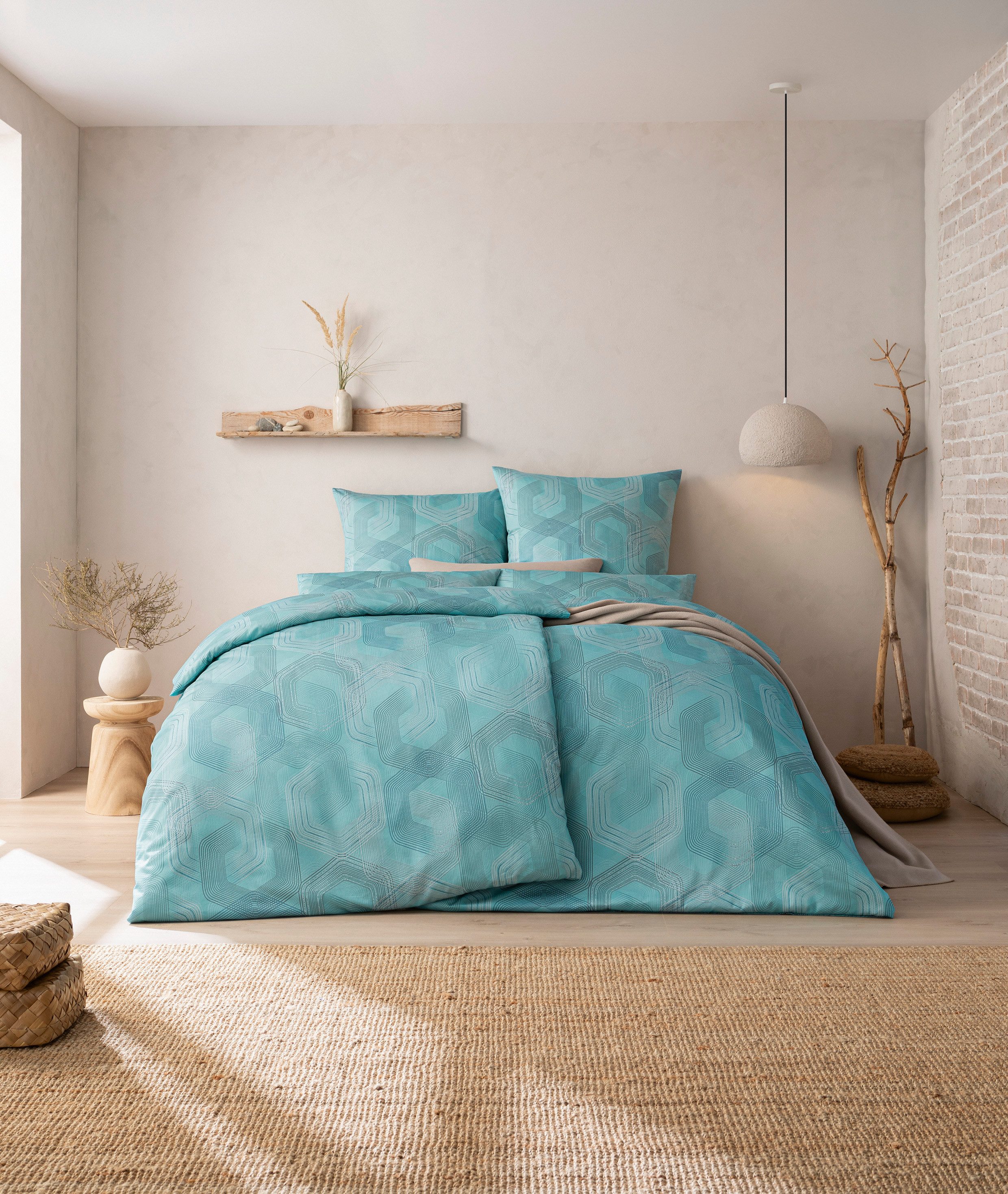 Estella Bettwäsche Mako Satin Sereno 155x220+Kissen günstig online kaufen