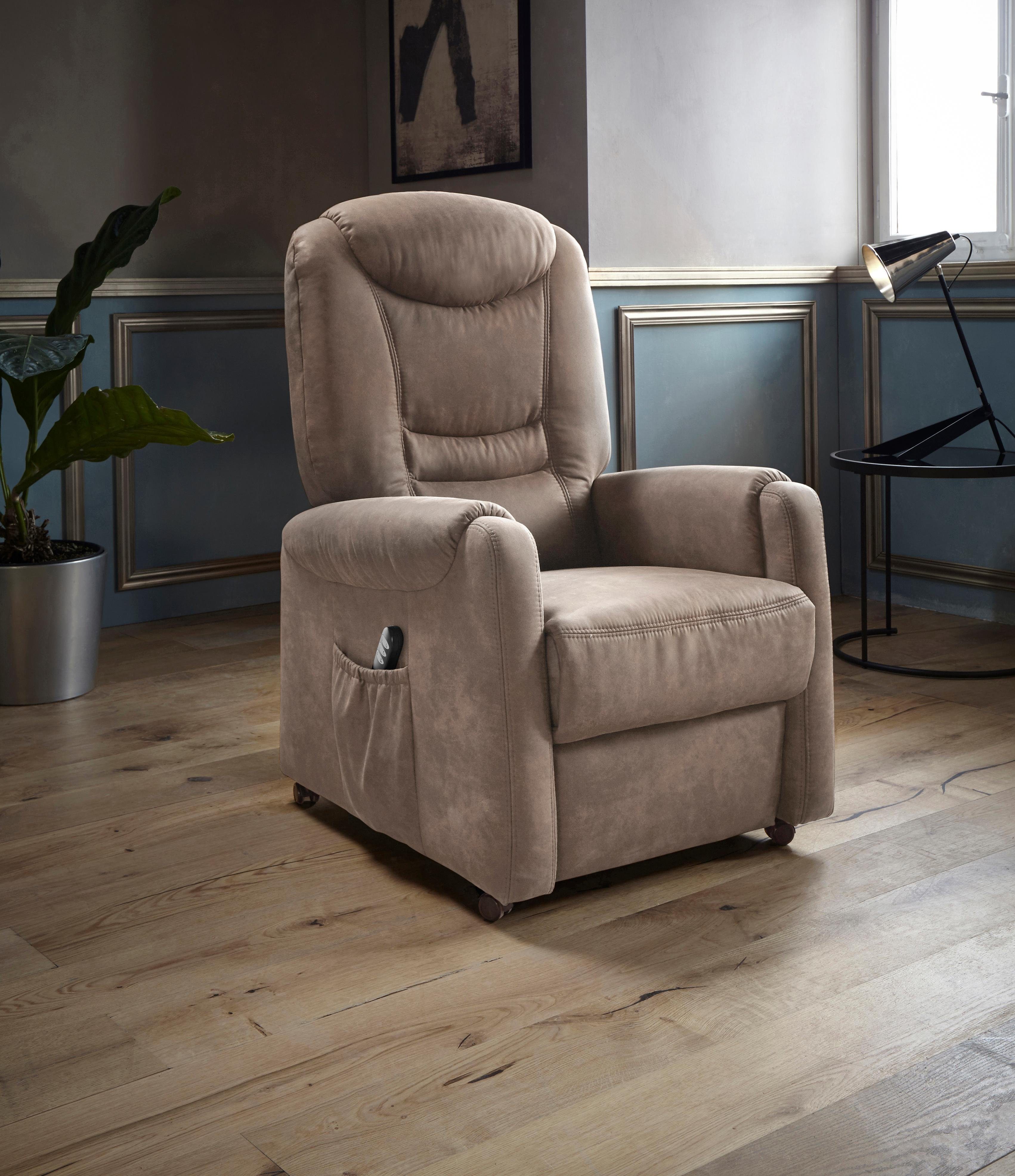 sit&more TV-Sessel Morten mit verschiedenen Funktionen & Ergonomien, Ergonomie L: elektr. Fußstütze & Rückenlehne