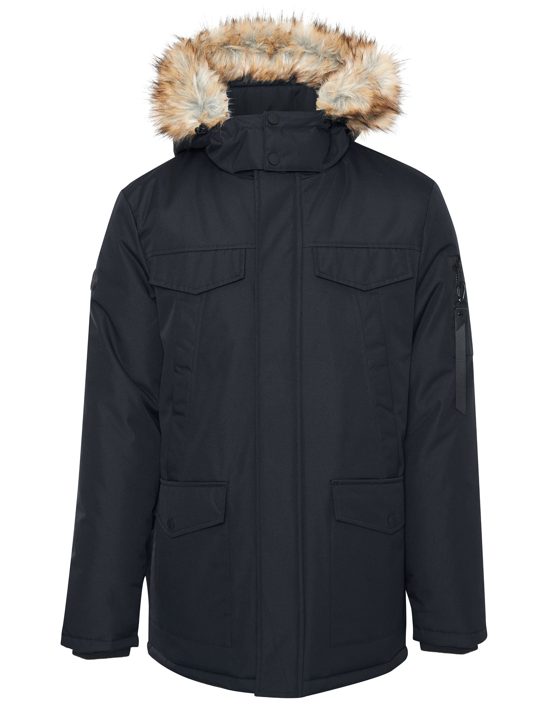 Threadbare Winterjacke THB Jacket Global zertifiziert Recycled Standard marineblau Navy- (GRS) Padded Estate