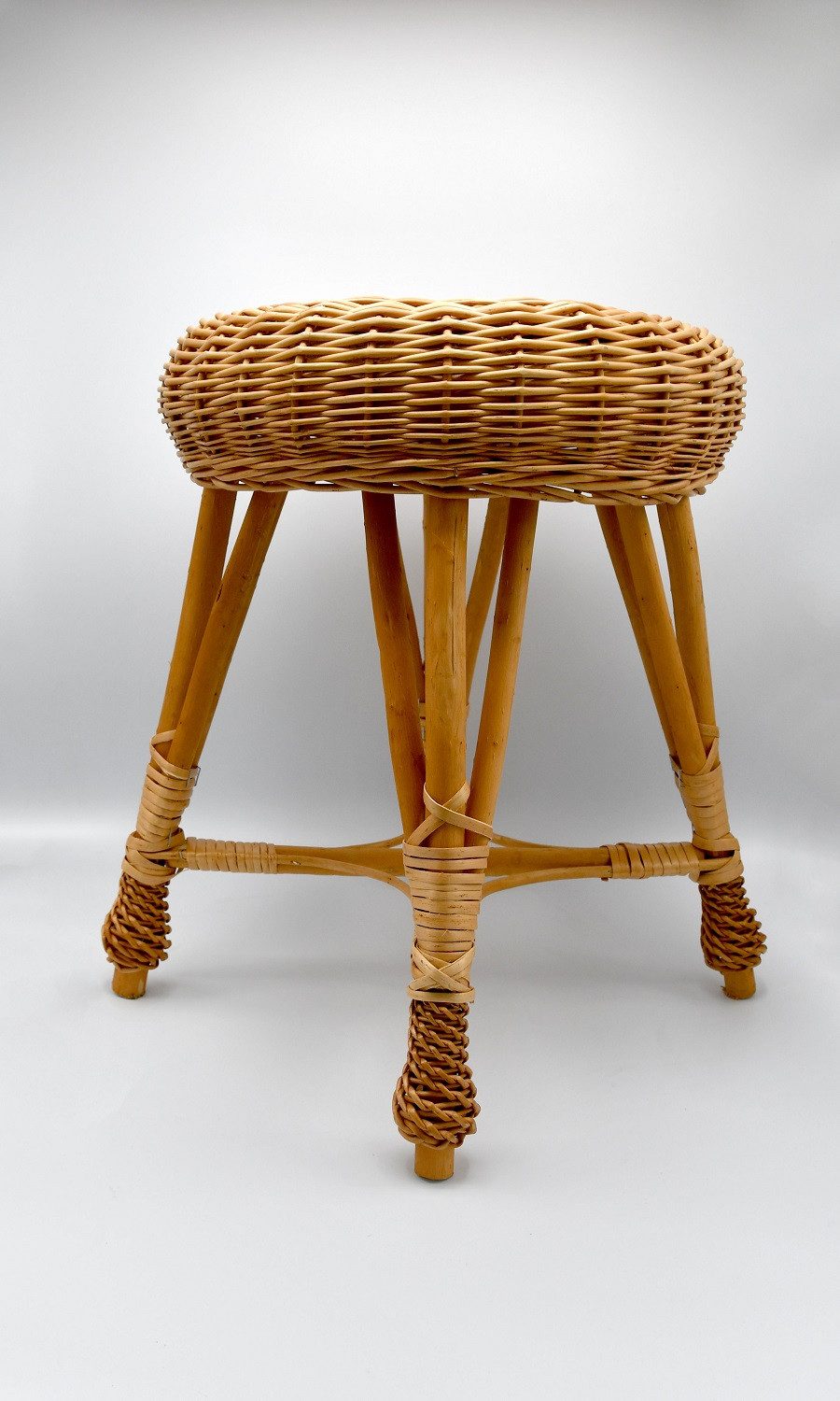 MyBer® Hocker Weidenhocker runder Hocker Holzhocker günstig online kaufen