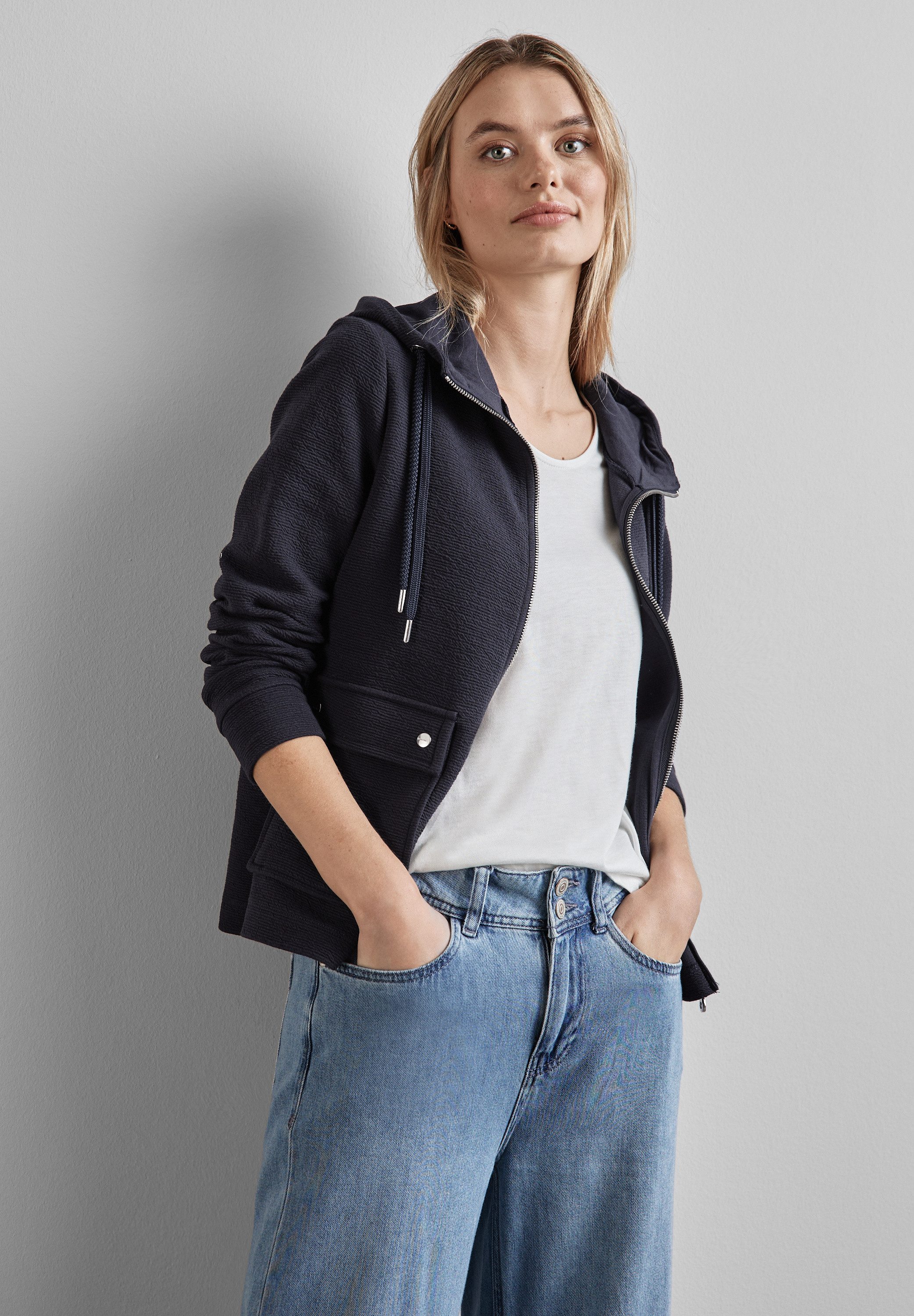 STREET ONE Sweatjacke mit Kapuze