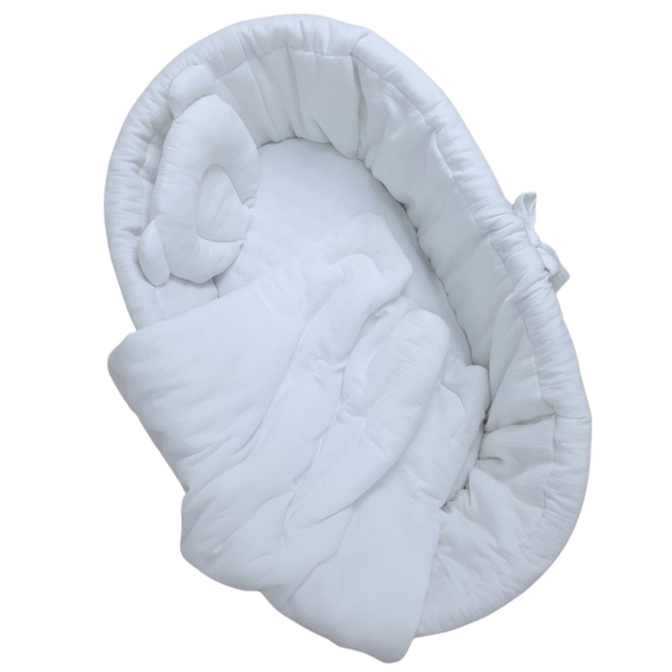 Babybettwäsche MUSSELIN Ersatz Bett Set (NUR Stoff Ausstattung) ohne Stubenwagen