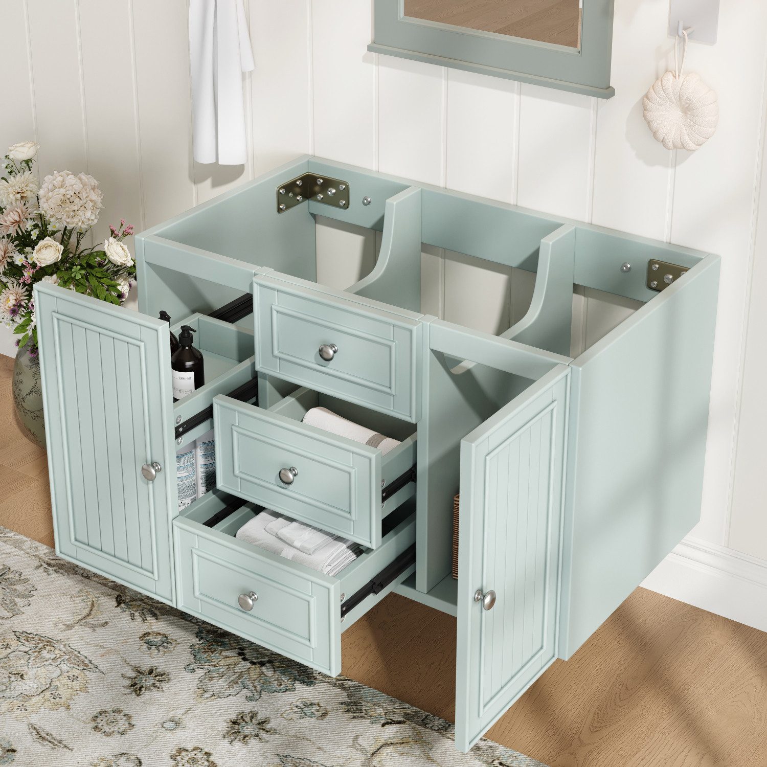 Flieks Waschbeckenunterschrank (1-St., wandhängend, B78,5/T46/H46,8 cm) günstig online kaufen