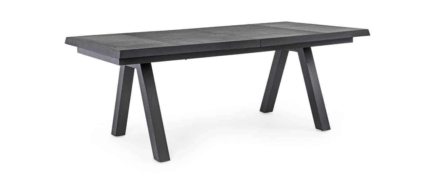 Esstisch Krion Ausziehbar, 205-265x103 cm, Anthrazit