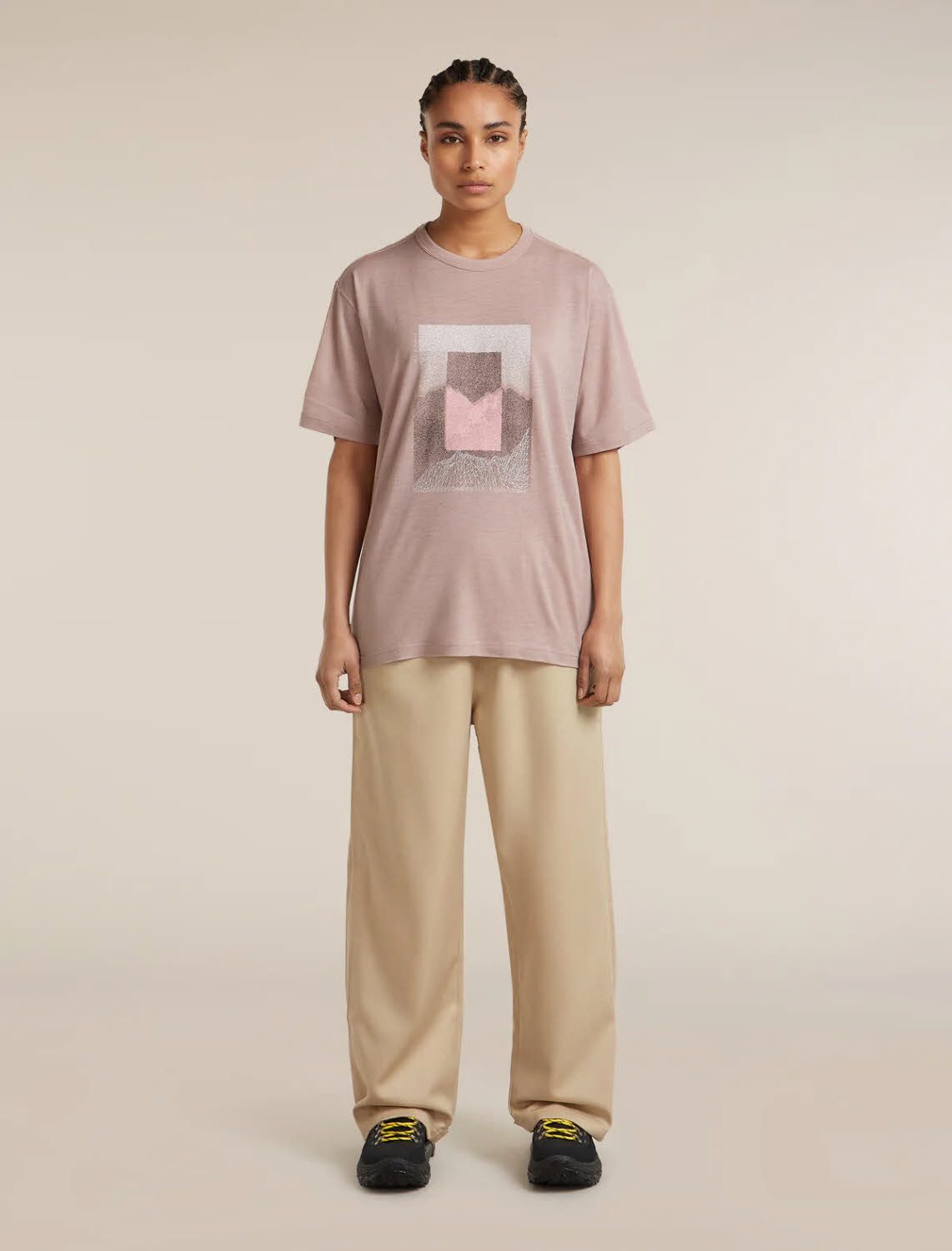 Icebreaker Funktionsshirt DA M 150 TL SS Rel T Mtn PINK QU, X Larg