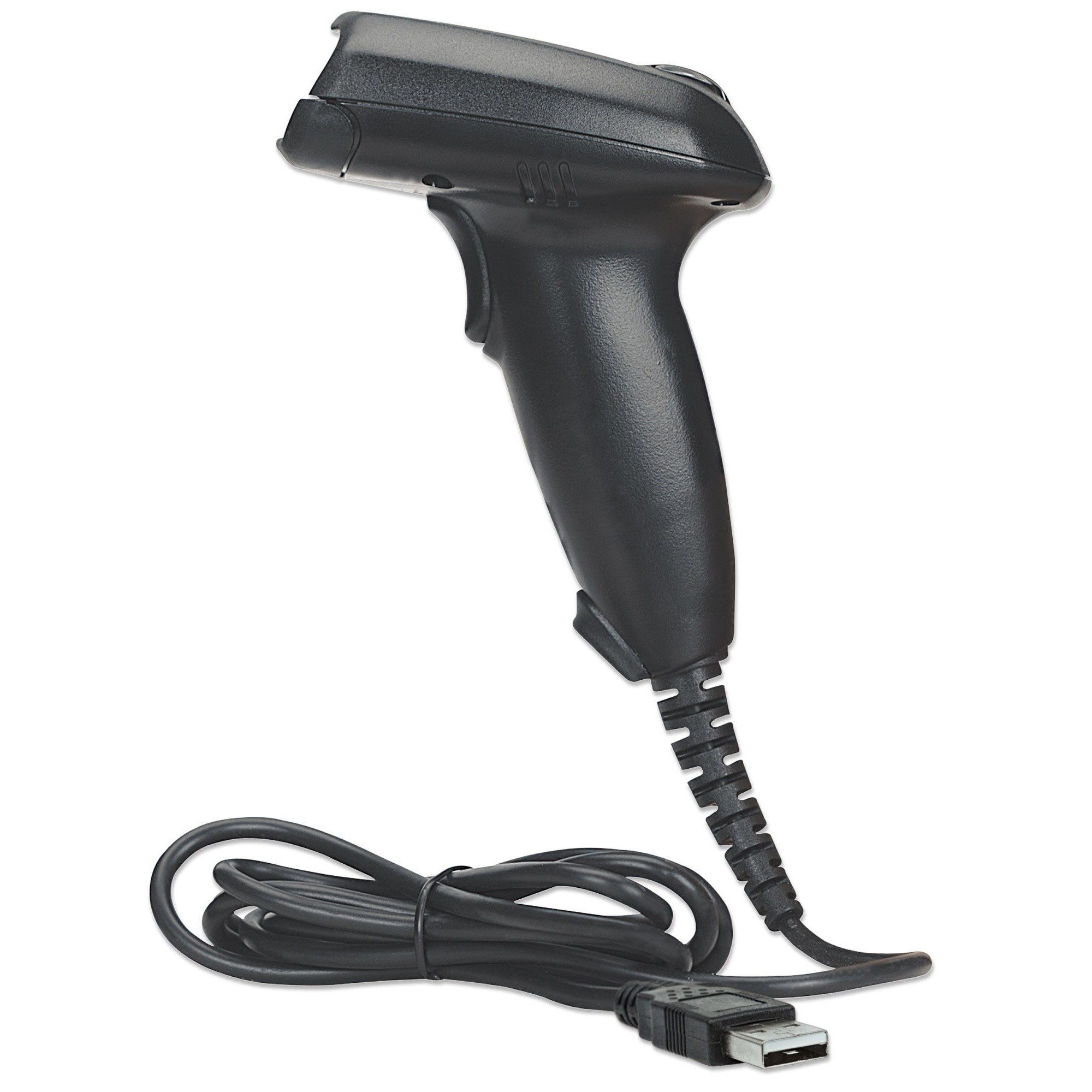 MANHATTAN Barcodescanner Strichcodeleser Kassenscanner Handscanner, (CCD Long Range, 500 Scans/Sek., USB & PS/2)