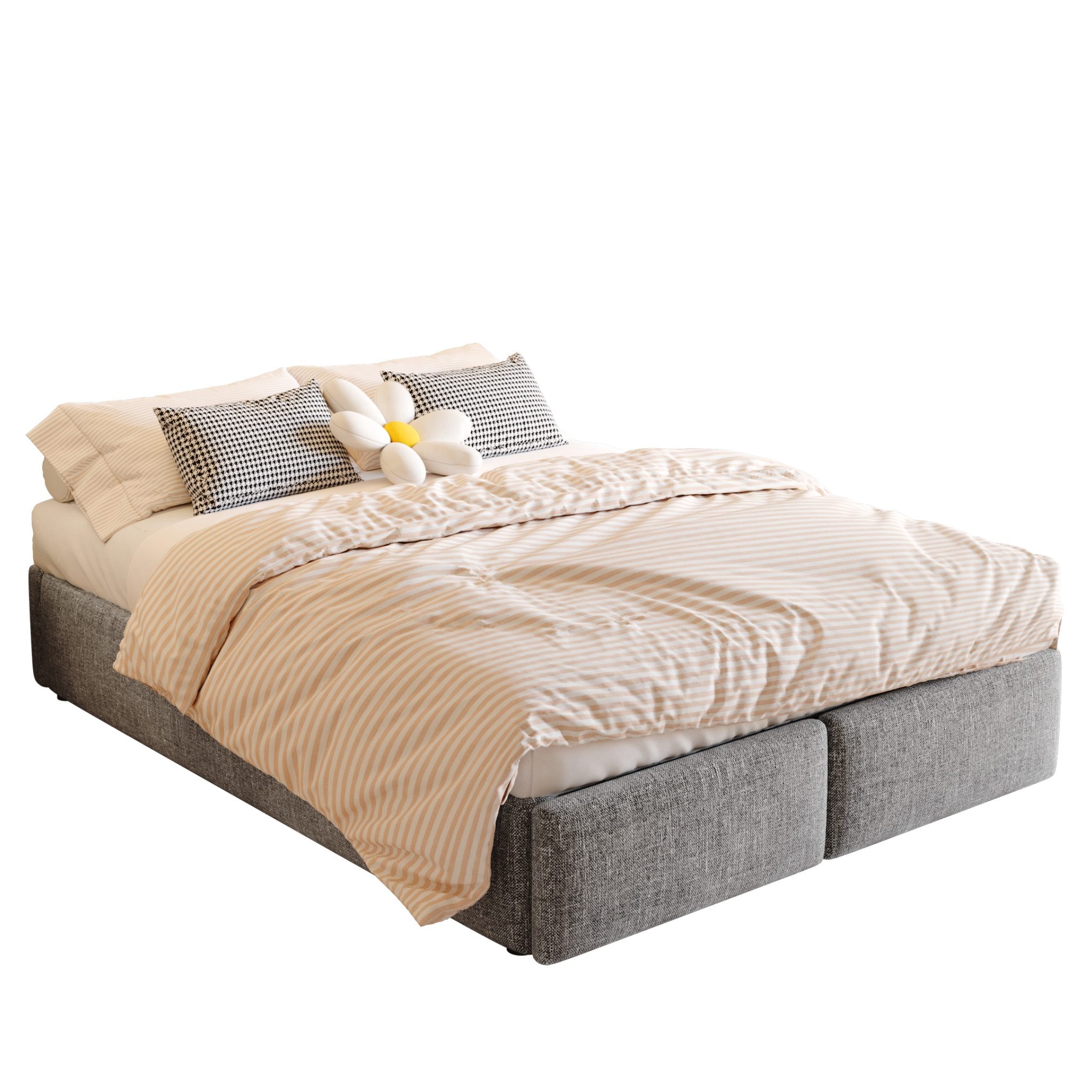 SOFTWEARY Futonbett mit Bettkasten, Lattenrost und günstig online kaufen