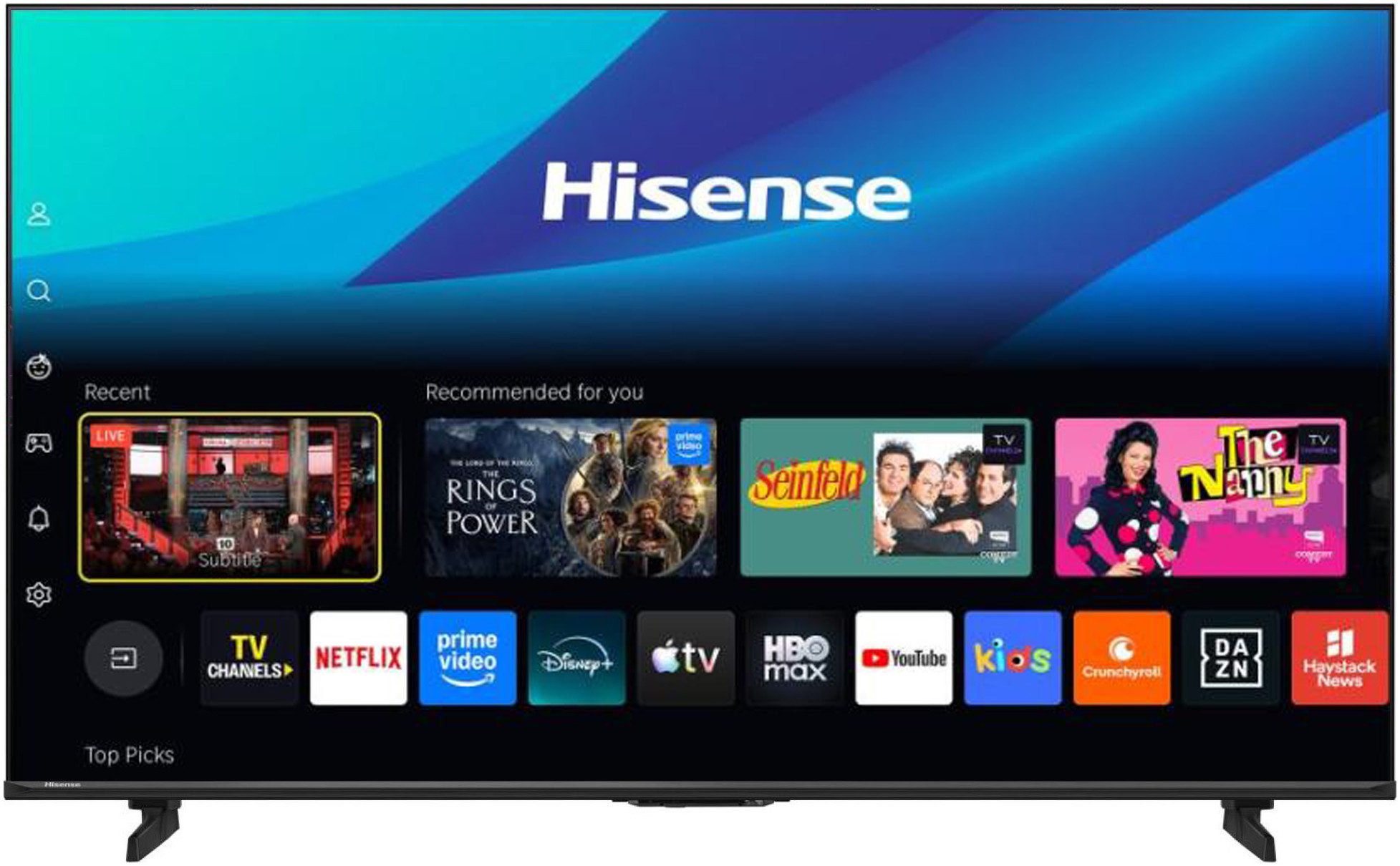 Hisense 75E7S PRO QLED-Fernseher (189 cm/75 Zoll, 4K Ultra HD, Smart-TV)