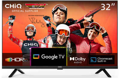 CHiQ L32H7G LED-Fernseher (80,00 cm/32 Zoll, HD ready, Smart-TV, Google-TV, Google Assistant,Chromecast,Youtube,Triple Tuner(DVB-T2/T/C/S2)