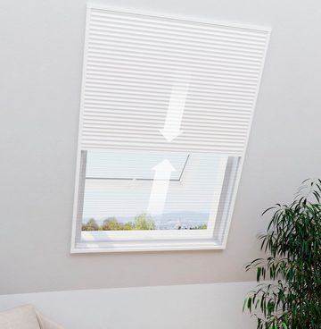 Insektenschutzrollo für Dachfenster, 2in1 EXPERT, Windhager, transparent, verschraubt, mit Plissee, BxH: 110x160 cm