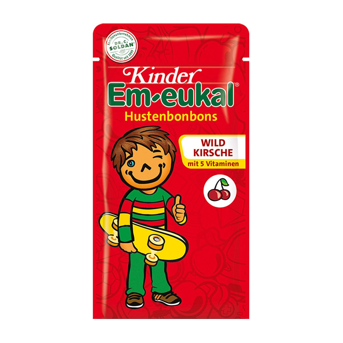 Em-eukal Süßigkeit, Em eukal Kinder Wildkirsche Hustenbonbons mit 5 Vitaminen 75g